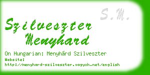 szilveszter menyhard business card