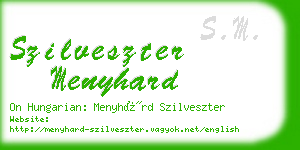 szilveszter menyhard business card